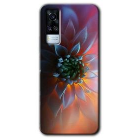 Vivo Y51A Çiçek Motif Baskılı Uyumlu Silikon Kılıf