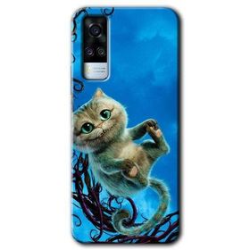 Vivo Y51A Çılgın Kedi Baskılı Uyumlu Silikon Kılıf