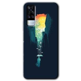 Vivo Y51A City Bird Sky Baskılı Uyumlu Silikon Kılıf
