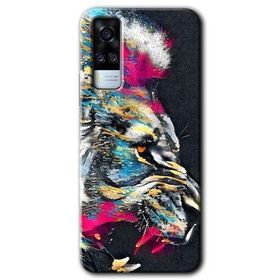 Vivo Y51A Colorfull Aslan Baskılı Uyumlu Silikon Kılıf
