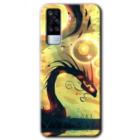 Vivo Y51A Digital Dragon Baskılı Uyumlu Silikon Kılıf