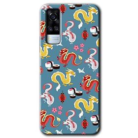 Vivo Y51A Funky Dragon Baskılı Uyumlu Silikon Kılıf