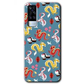 Vivo Y51A Funky Dragon Baskılı Uyumlu Silikon Kılıf