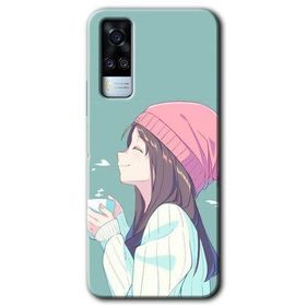 Vivo Y51A Happy Girl Baskılı Uyumlu Silikon Kılıf
