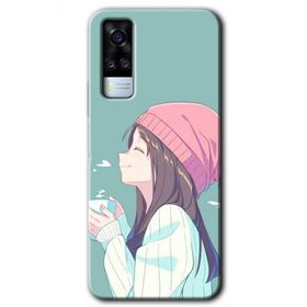 Vivo Y51A Happy Girl Baskılı Uyumlu Silikon Kılıf