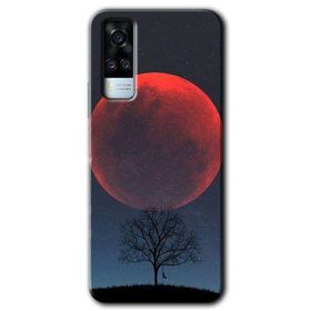 Vivo Y51A Kanlı Ay Baskılı Uyumlu Silikon Kılıf