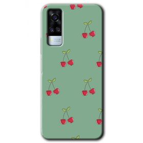 Vivo Y51A Kiraz Berry Baskılı Uyumlu Silikon Kılıf