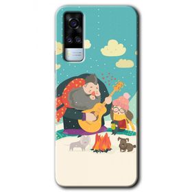Vivo Y51A Kış Pikniği Baskılı Uyumlu Silikon Kılıf