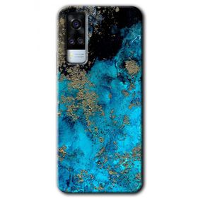 Vivo Y51A Klas Mermer Baskılı Uyumlu Silikon Kılıf