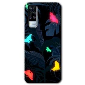 Vivo Y51A Lighter Butterfly Baskılı Uyumlu Silikon Kılıf