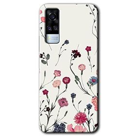 Vivo Y51A Mat Çiçek Baskılı Uyumlu Silikon Kılıf