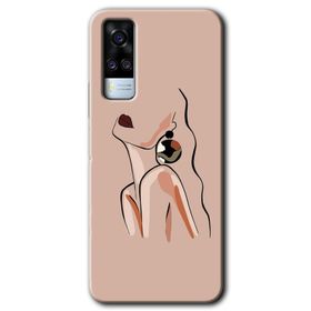 Vivo Y51A Mat Çiçek Baskılı Uyumlu Silikon Kılıf