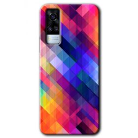 Vivo Y51A Multi Oblique Baskılı Uyumlu Silikon Kılıf