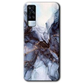 Vivo Y51A Otantik Mermer Baskılı Uyumlu Silikon Kılıf