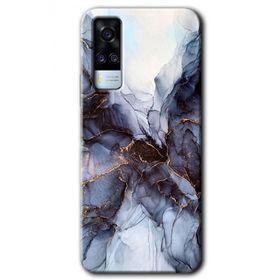 Vivo Y51A Otantik Mermer Baskılı Uyumlu Silikon Kılıf