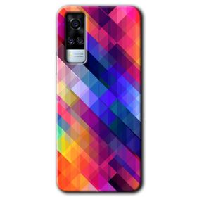 Vivo Y51A Polygon Graident 3 Baskılı Uyumlu Silikon Kılıf