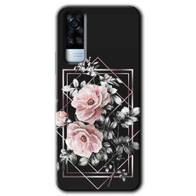 Vivo Y51A Retro Çiçek 1 Baskılı Uyumlu Silikon Kılıf