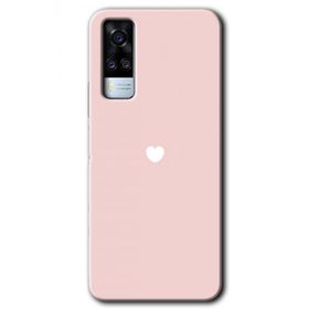Vivo Y51A Sade Kalp Baskılı Uyumlu Silikon Kılıf