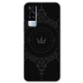 Vivo Y51A Siyah Mandala 1 Baskılı Uyumlu Silikon Kılıf