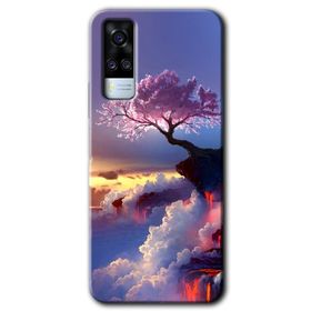 Vivo Y51A Spots Lilac Baskılı Uyumlu Silikon Kılıf