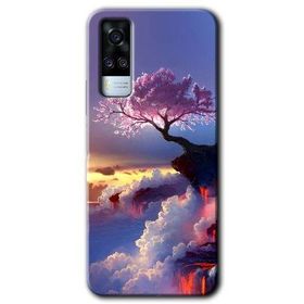 Vivo Y51A Wash Red Wall Baskılı Uyumlu Silikon Kılıf