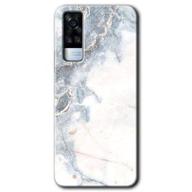 Vivo Y51A White Marble Baskılı Uyumlu Silikon Kılıf