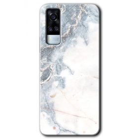 Vivo Y51A White Marble Baskılı Uyumlu Silikon Kılıf