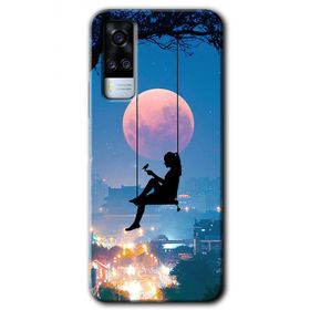 Vivo Y51A Yalnız Kadın Baskılı Uyumlu Silikon Kılıf