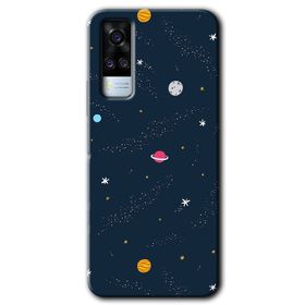 Vivo Y51A Yarım Mermer Baskılı Uyumlu Silikon Kılıf