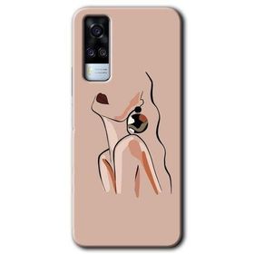 Vivo Y53S Çizim Silüet Baskılı Uyumlu Silikon Kılıf