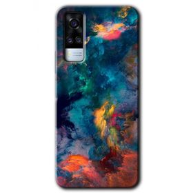 Vivo Y53S Color Storm Baskılı Uyumlu Silikon Kılıf