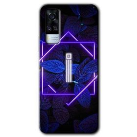 Vivo Y53S Dark Neon Yaprak İ Harfi Baskılı Uyumlu Silikon Kılıf