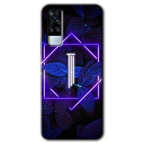 Vivo Y53S Dark Neon Yaprak İ Harfi Baskılı Uyumlu Silikon Kılıf