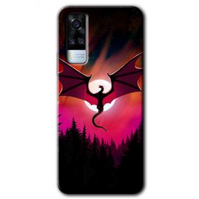 Vivo Y53S Dragon Night Baskılı Uyumlu Silikon Kılıf