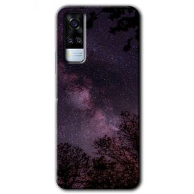 Vivo Y53S Gece Galaksi Baskılı Uyumlu Silikon Kılıf