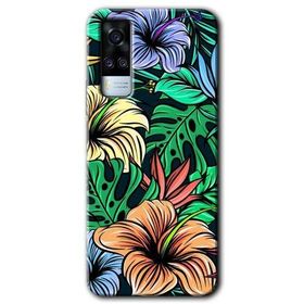 Vivo Y53S Hibiscus Flowers Baskılı Uyumlu Silikon Kılıf