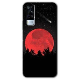 Vivo Y53S Kanlı Ay Baskılı Uyumlu Silikon Kılıf