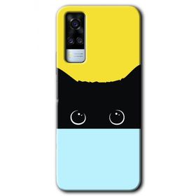 Vivo Y53S Kara Kedi Baskılı Uyumlu Silikon Kılıf