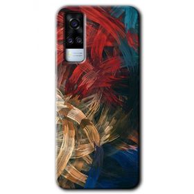 Vivo Y53S Karma Boyalar Baskılı Uyumlu Silikon Kılıf