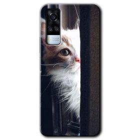 Vivo Y53S Kedi Bakışı Baskılı Uyumlu Silikon Kılıf