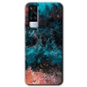 Vivo Y53S Liquid Colorfull Baskılı Uyumlu Silikon Kılıf