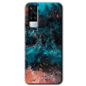Vivo Y53S Liquid Colorfull Baskılı Uyumlu Silikon Kılıf
