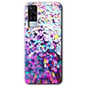 Vivo Y53S Mosaic Fragments Colorfull Baskılı Uyumlu Silikon Kılıf
