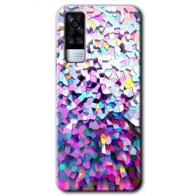 Vivo Y53S Mosaic Fragments Colorfull Baskılı Uyumlu Silikon Kılıf