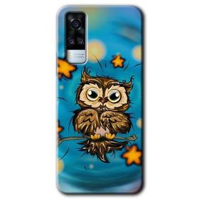 Vivo Y53S Owl Bird Stars Baskılı Uyumlu Silikon Kılıf