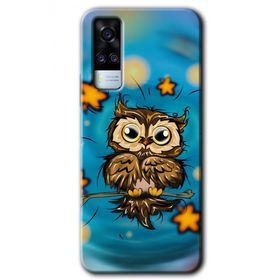 Vivo Y53S Owl Bird Stars Baskılı Uyumlu Silikon Kılıf