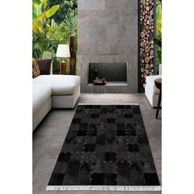 Viyana Home VH-HT-945 Dijital Baskılı Kaymaz Taban Modern Antrasit 40x60 cm Salon Halı