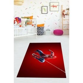 Viyana Home VHÇ-SD-143 Dijital Baskılı Kaymaz Taban Modern Örümcek Adamlı Kırmızı 60x200 cm Çocuk Odası Halısı