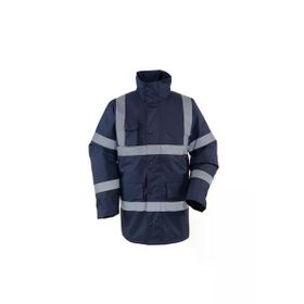 Vizwell VWJK01/N 300D Oxford Lacivert Reflektörlü İçi Kapitoneli Parka Mont