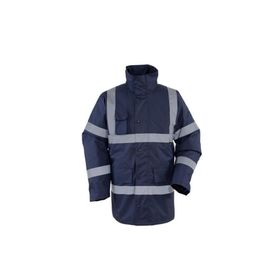 Vizwell VWJK01/N 300D Oxford Lacivert Reflektörlü İçi Kapitoneli Parka Mont